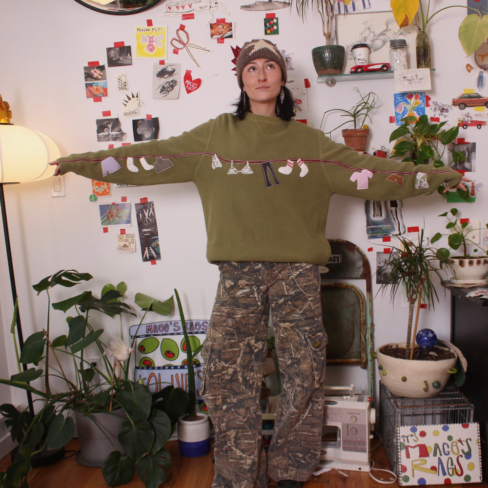 Clothesline sweater(XXL)