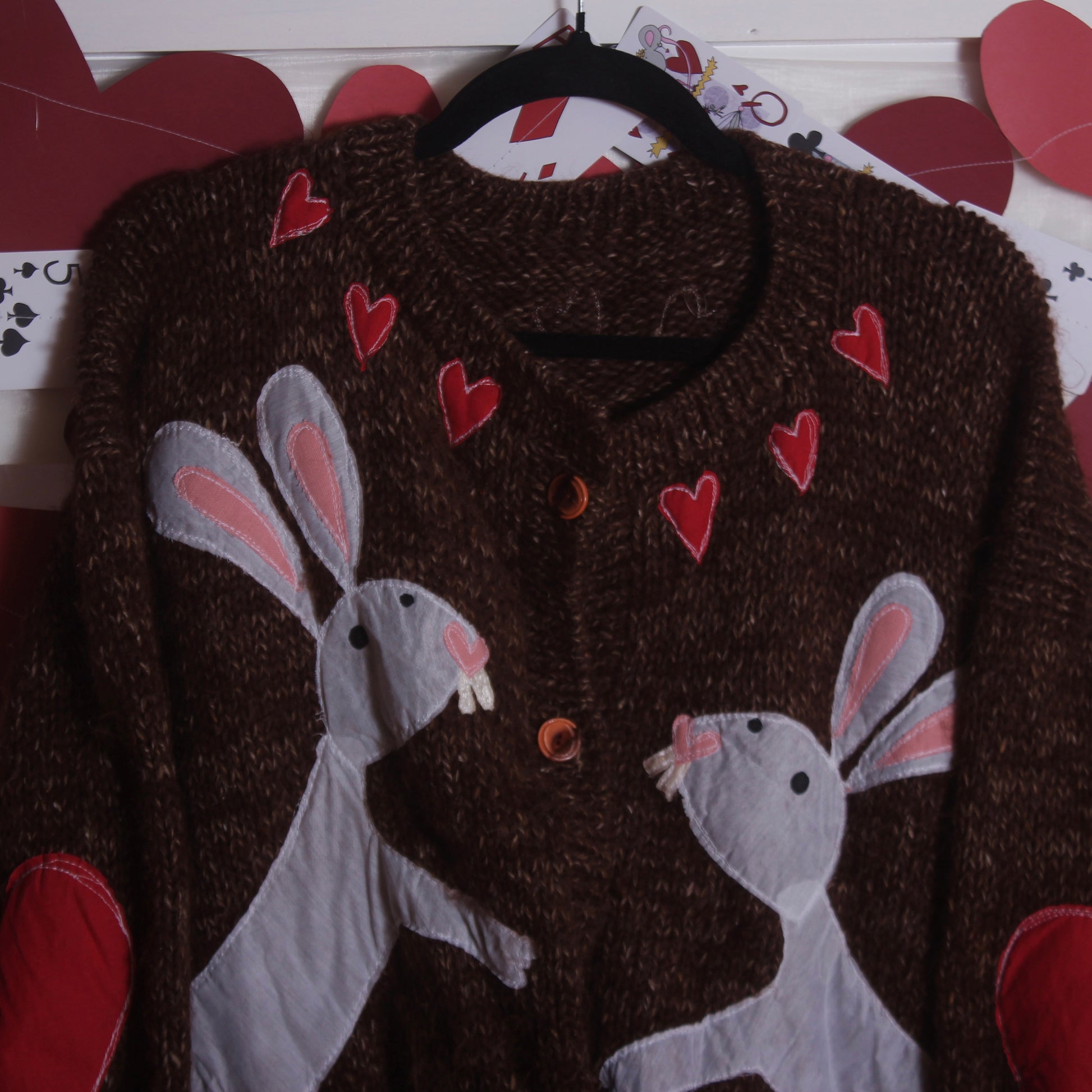 2 x Rabbit chunky WOOL cardigan(XL) - Magg's Rags 