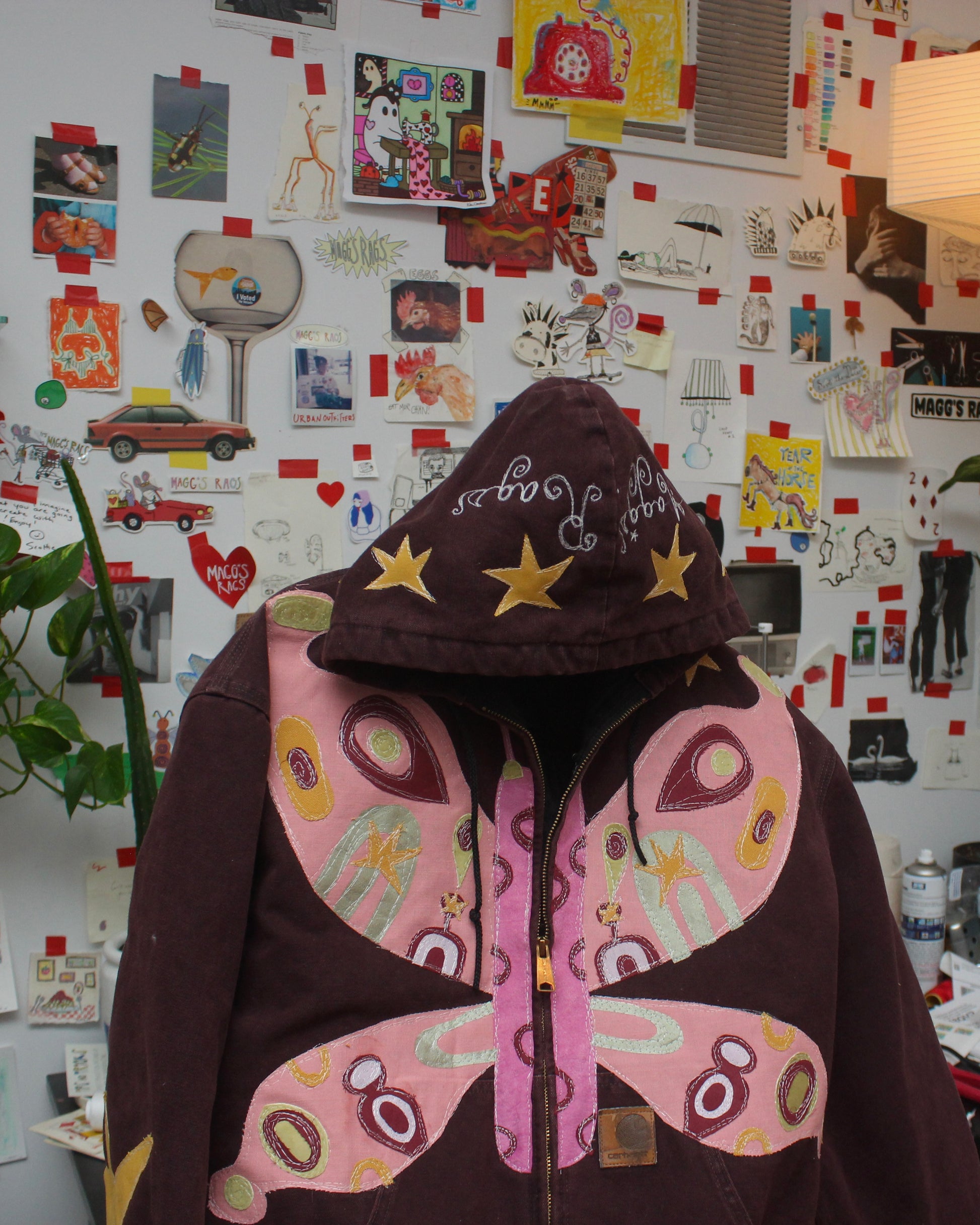 Butterfly purple car-heart(XL) - Magg's Rags 