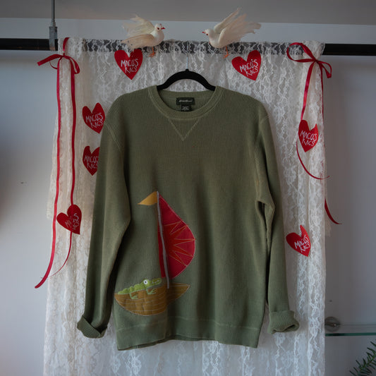 Sailin’ gator sweater (l)