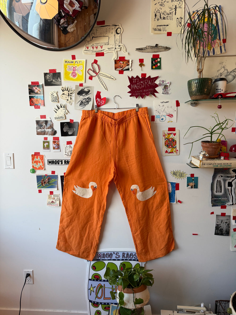 Linen Swan pants(XXL)
