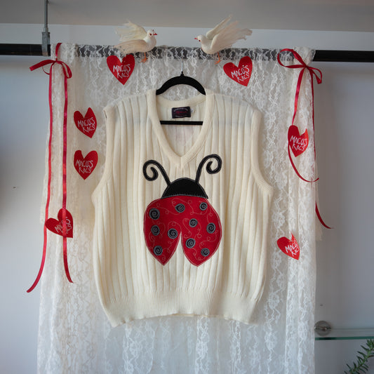 Ladybug sweater vest(large)
