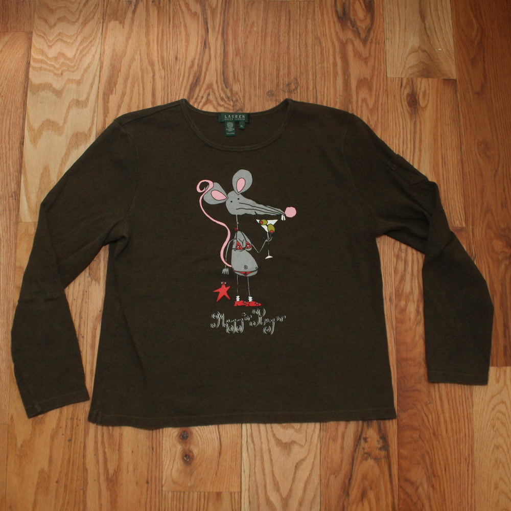 Martini rat front n’ back long sleeve tee(medium)