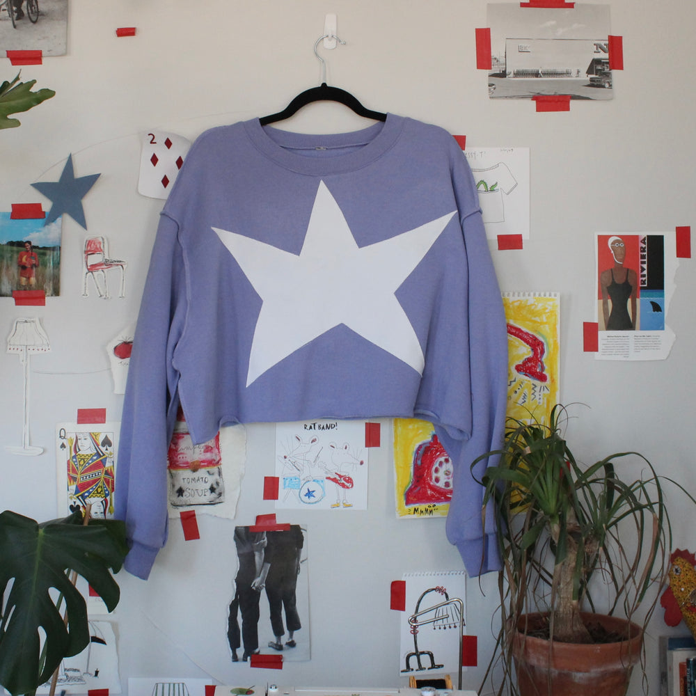 Star cropped crew(XL)