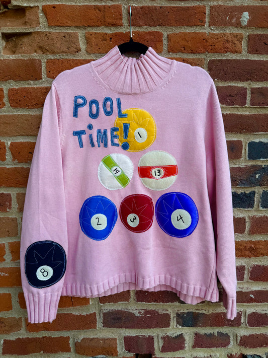 POOL TIME mock neck sweater(large)