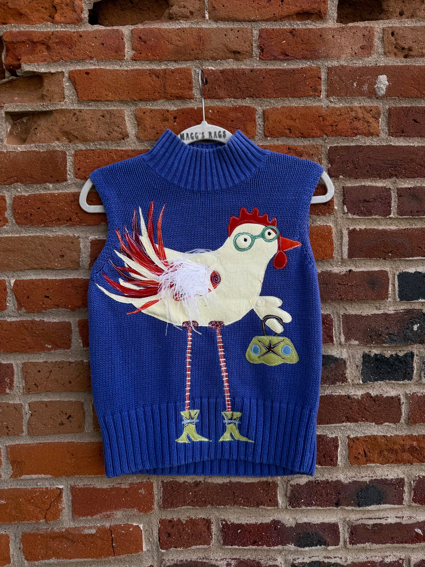Chicken and feather sweater tank(small)