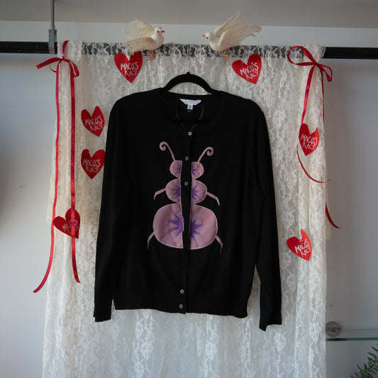 Purple bug cardigan (xxl)