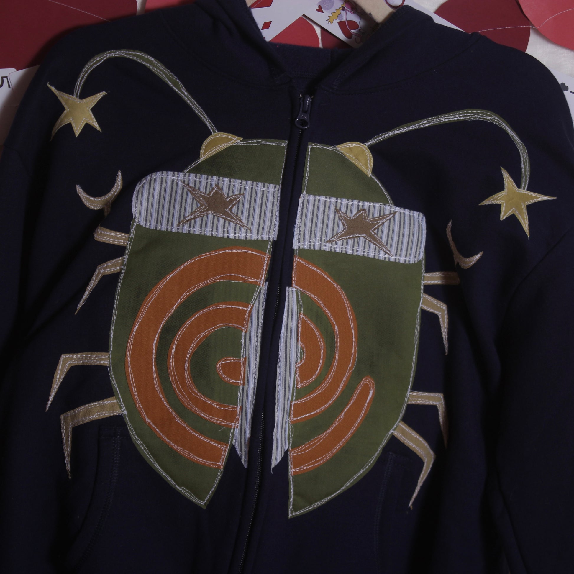 Swirly bug zip up(large) - Magg's Rags 