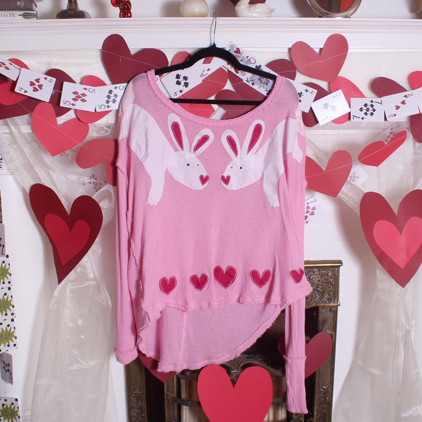 Bunnies n’ hearts thermal(medium) - Magg's Rags 