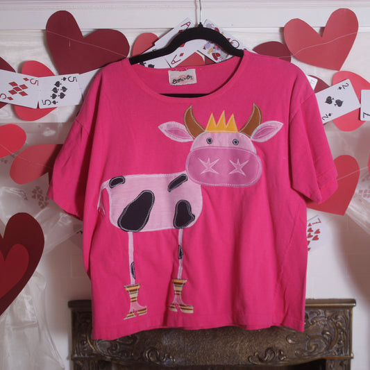 Princess cow tee(large) - Magg's Rags 