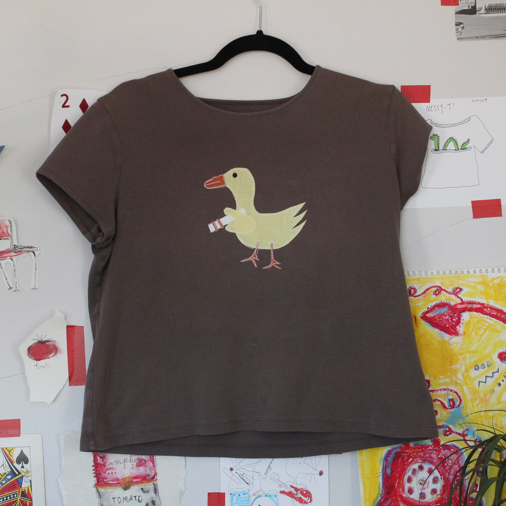 Cigarette duck baby tee(medium)