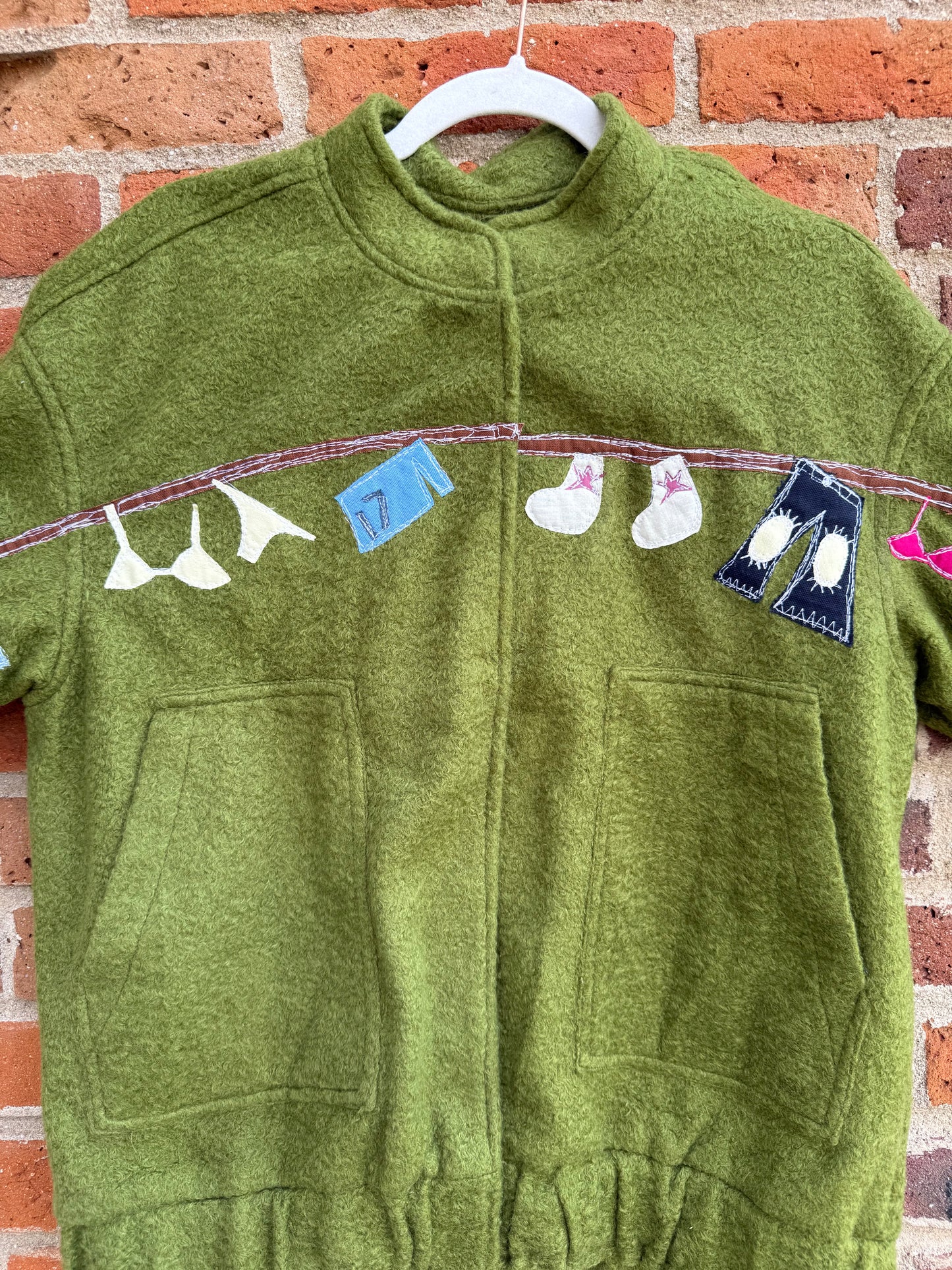 Clothesline wool coat(M/L)