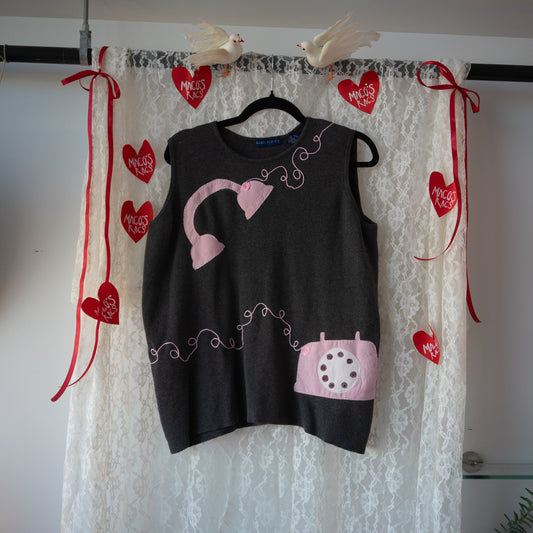 Love is calling knit tank(XL)