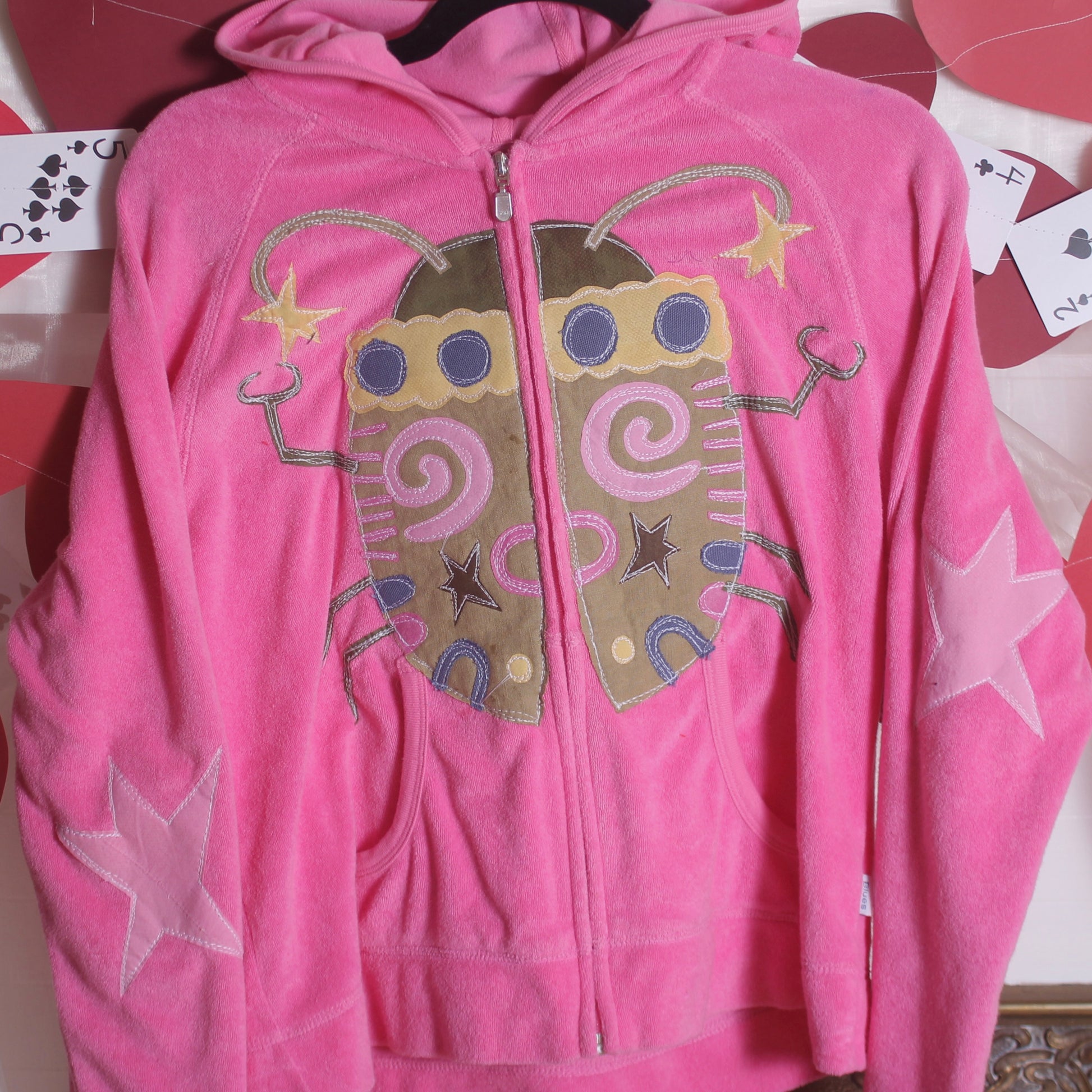 Abstract velour beetle zip up(small) - Magg's Rags 