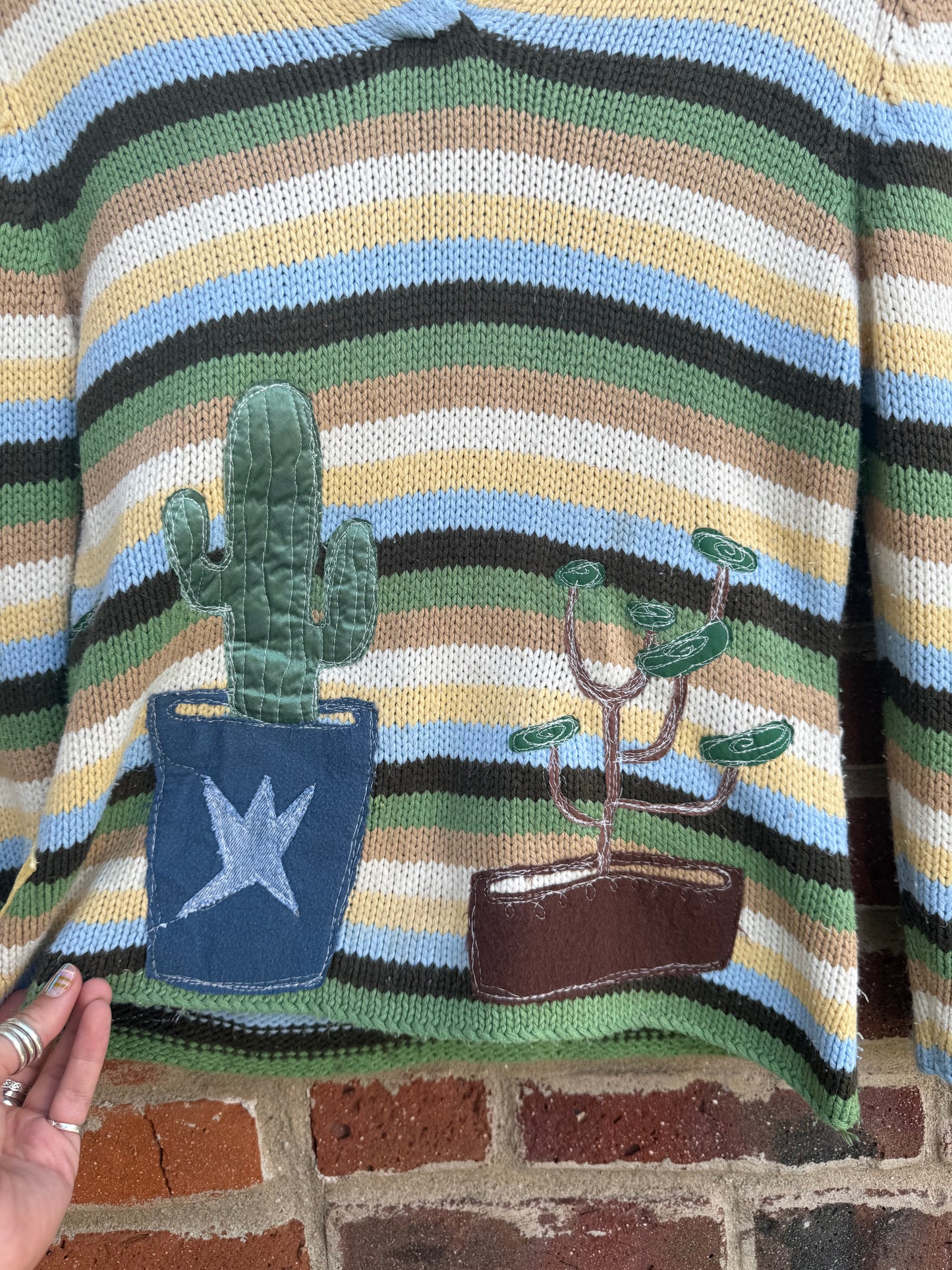 360° plant vintage sweater(M)