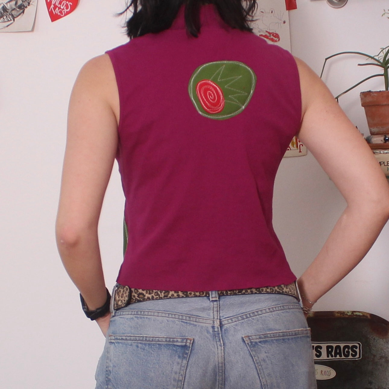 All over olives mock neck(small)