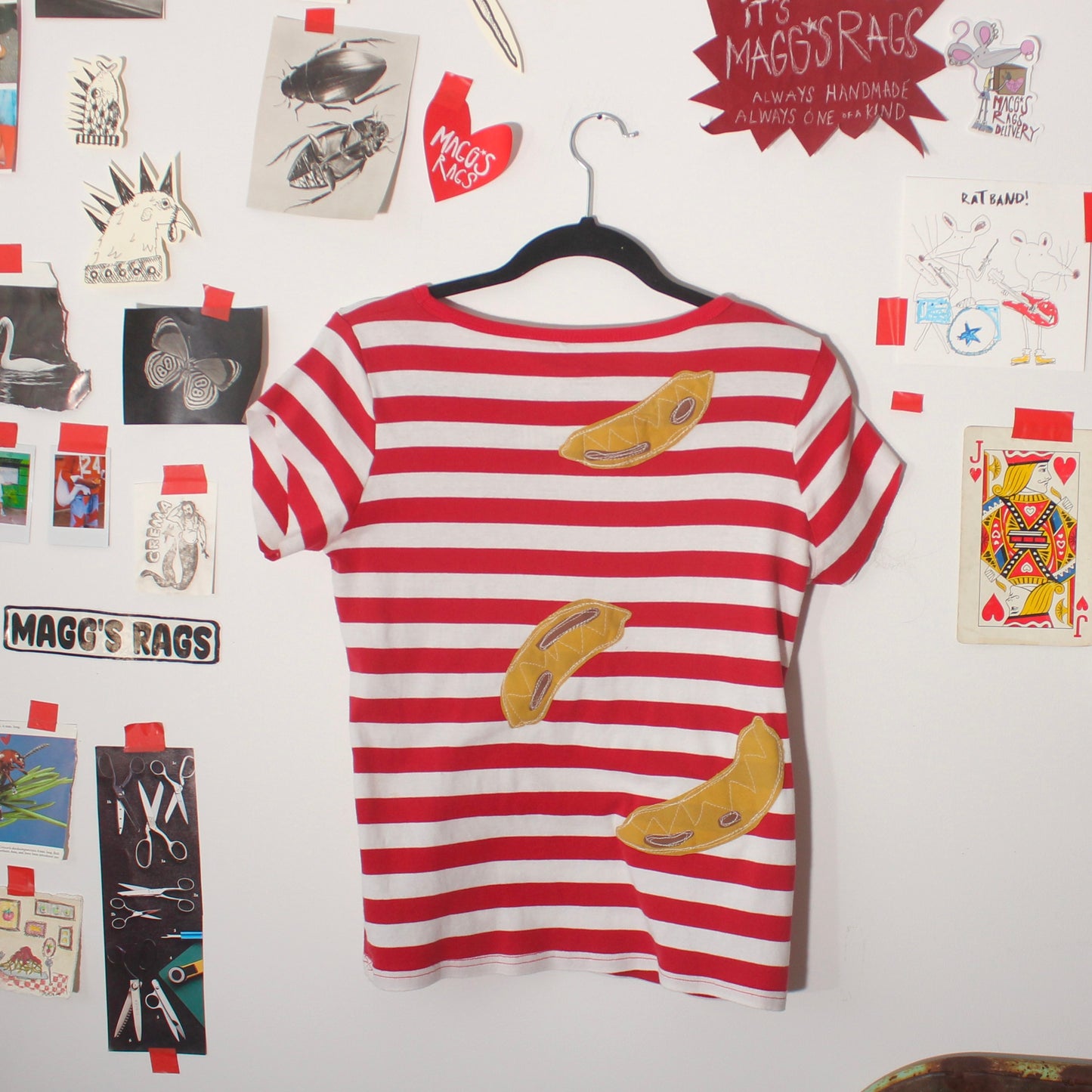 Bananas and stripes tee(medium)