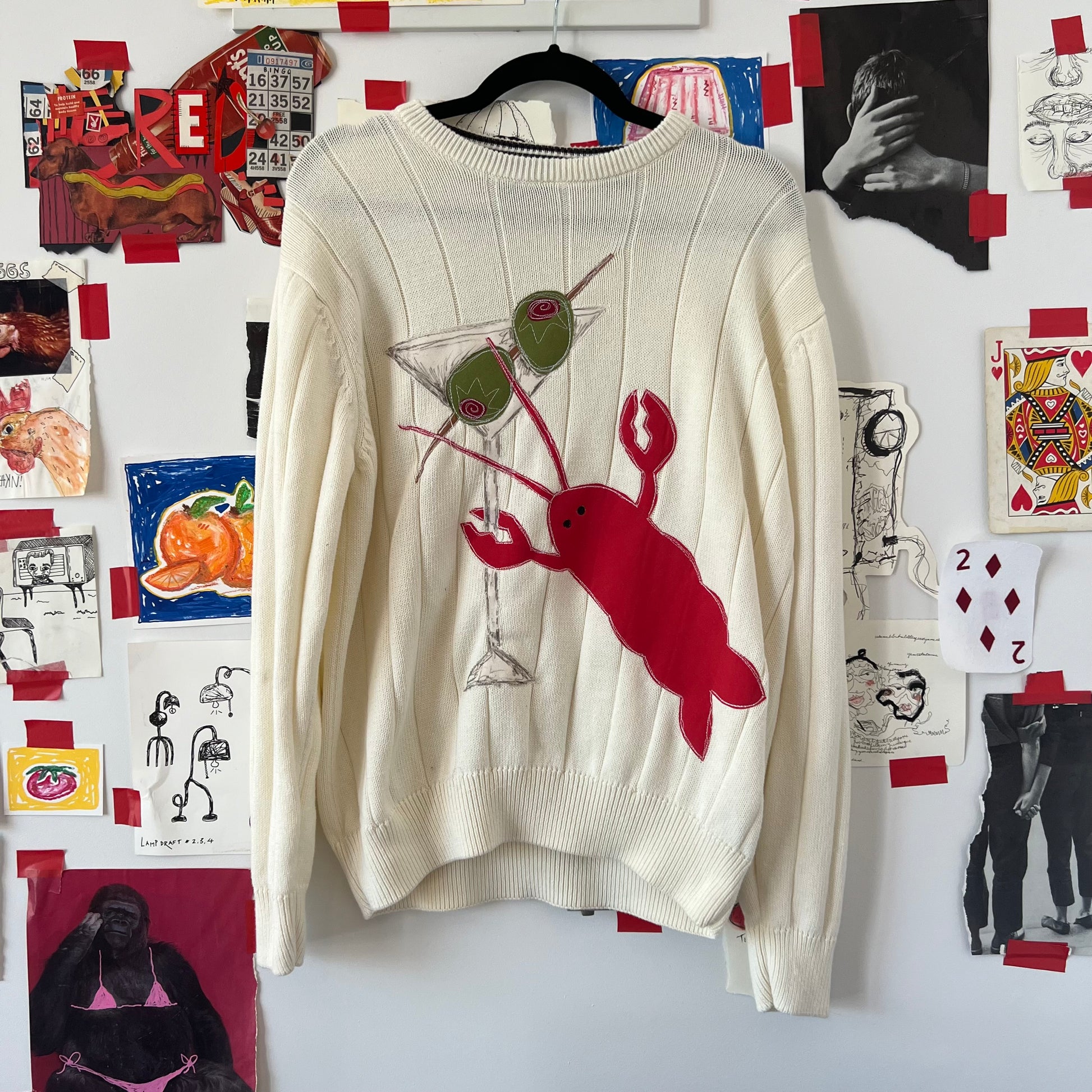 Lobster-tini sweater (XL) - Magg's Rags 