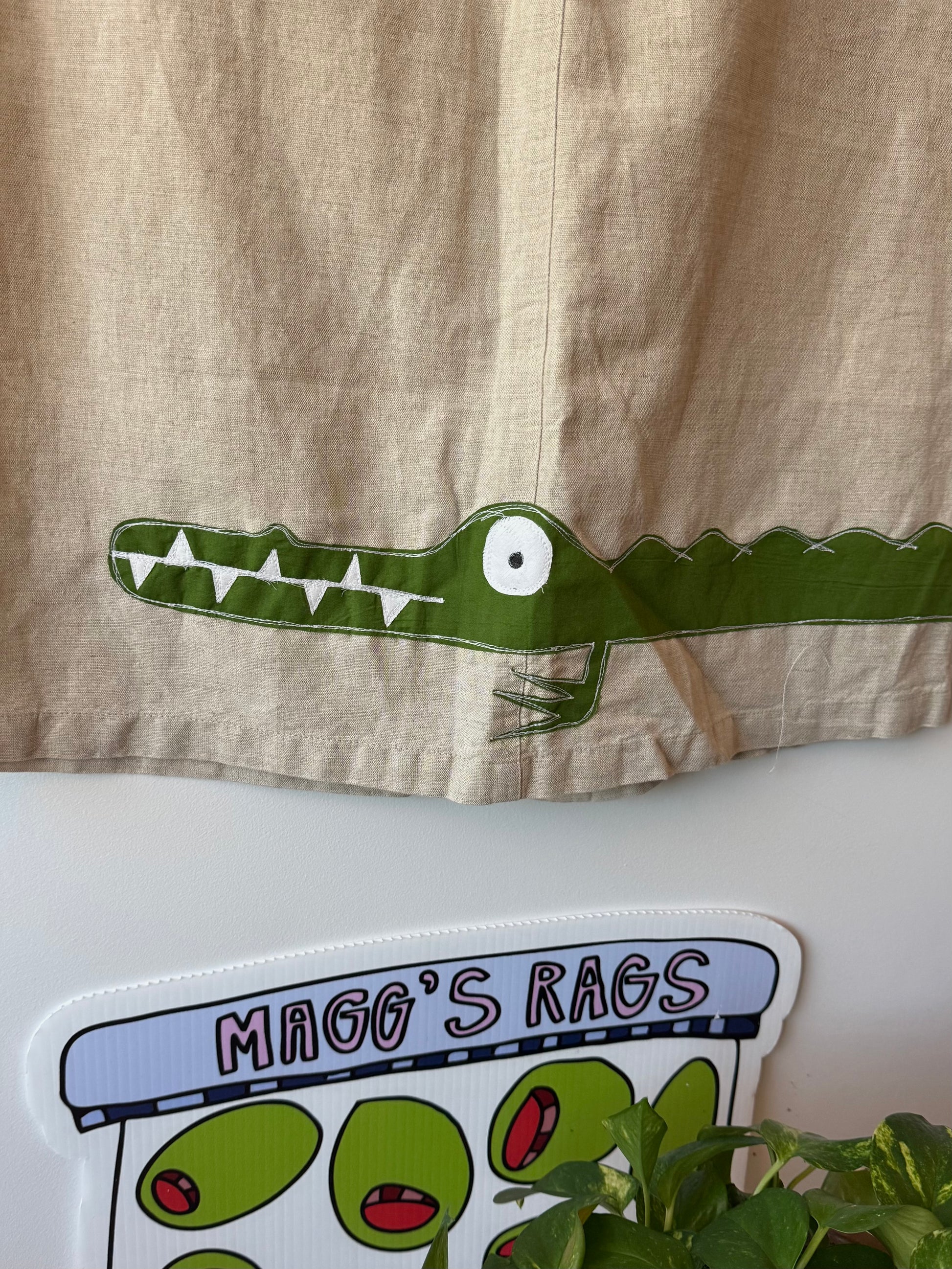 Linen gator maxi skirt(10) - Magg's Rags 