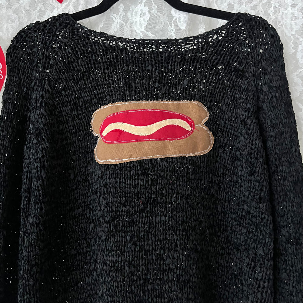 Crochet hotdog sweater(S/M)