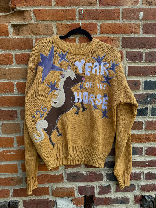Year of the horse vintage sweater(small/medium)