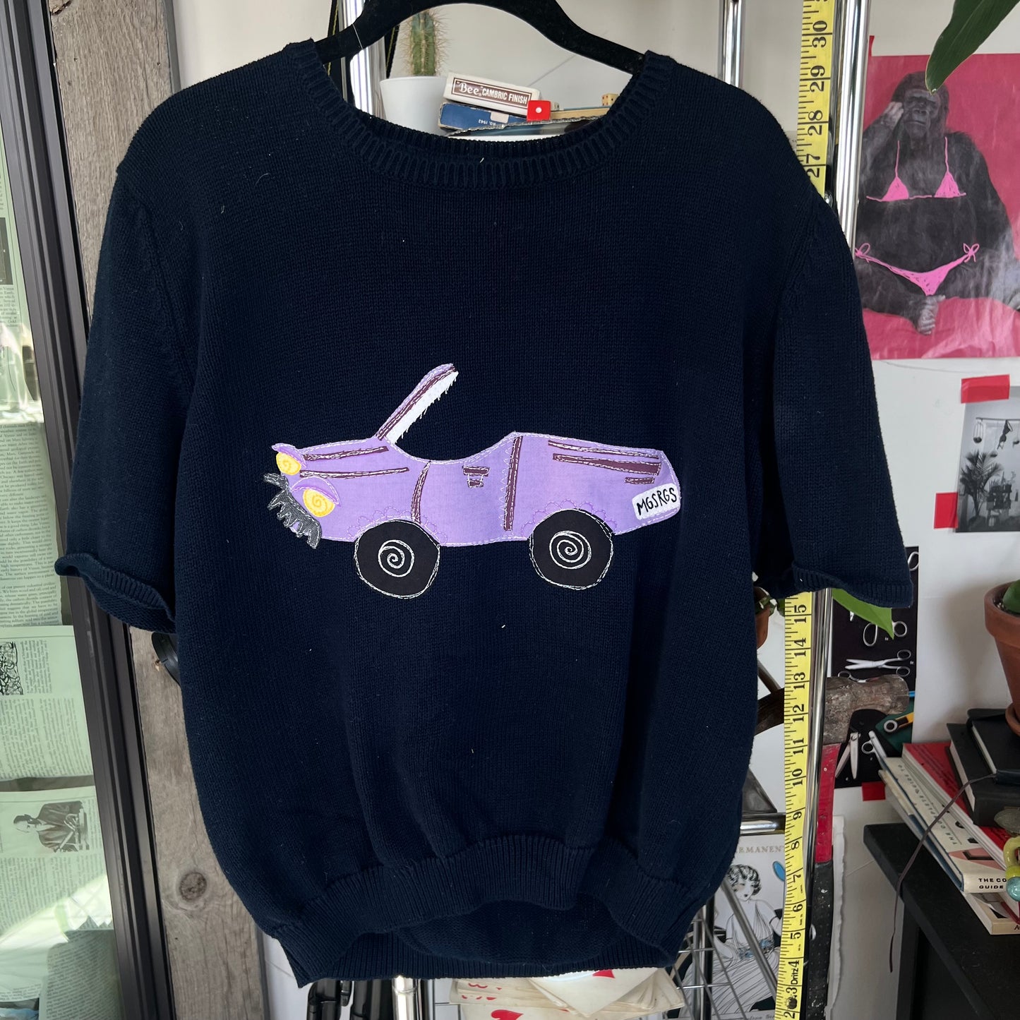 Beep beep short sleeve sweater(Large)