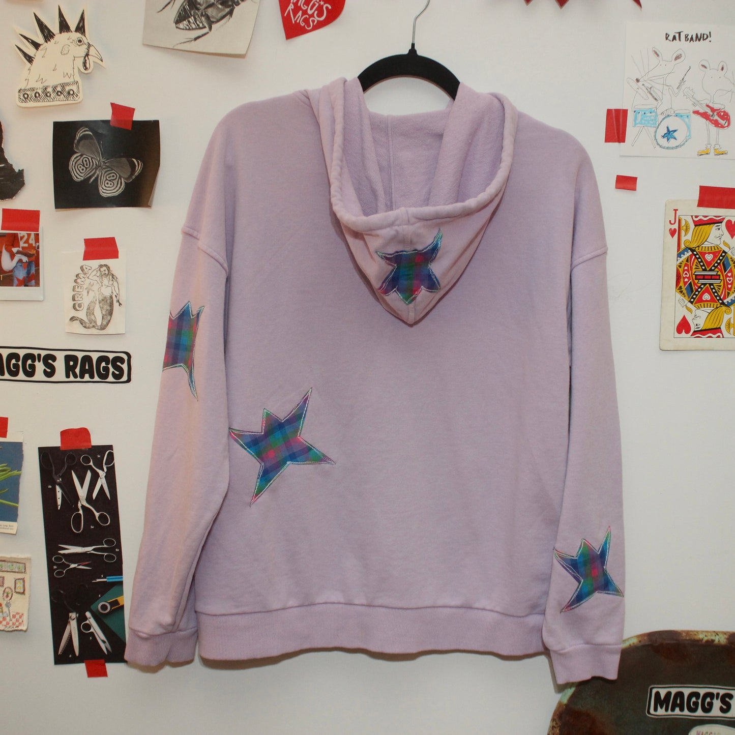 All over stars zip up hoodie(medium)