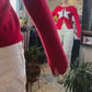 Cashmere red star sweater(small)