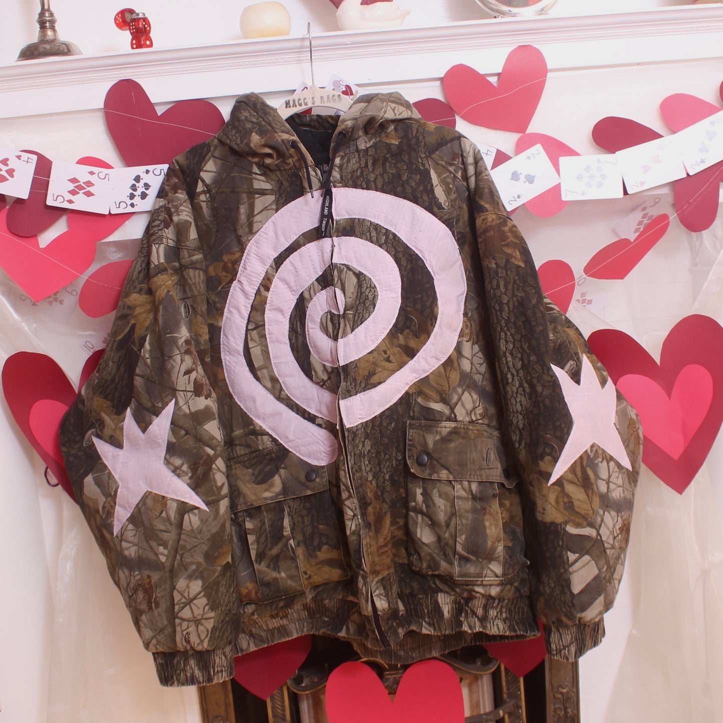 Camo swirls and stars coat(2XL) - Magg's Rags 