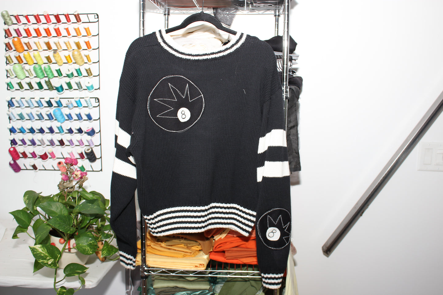 All over 8-ball sweater(large)