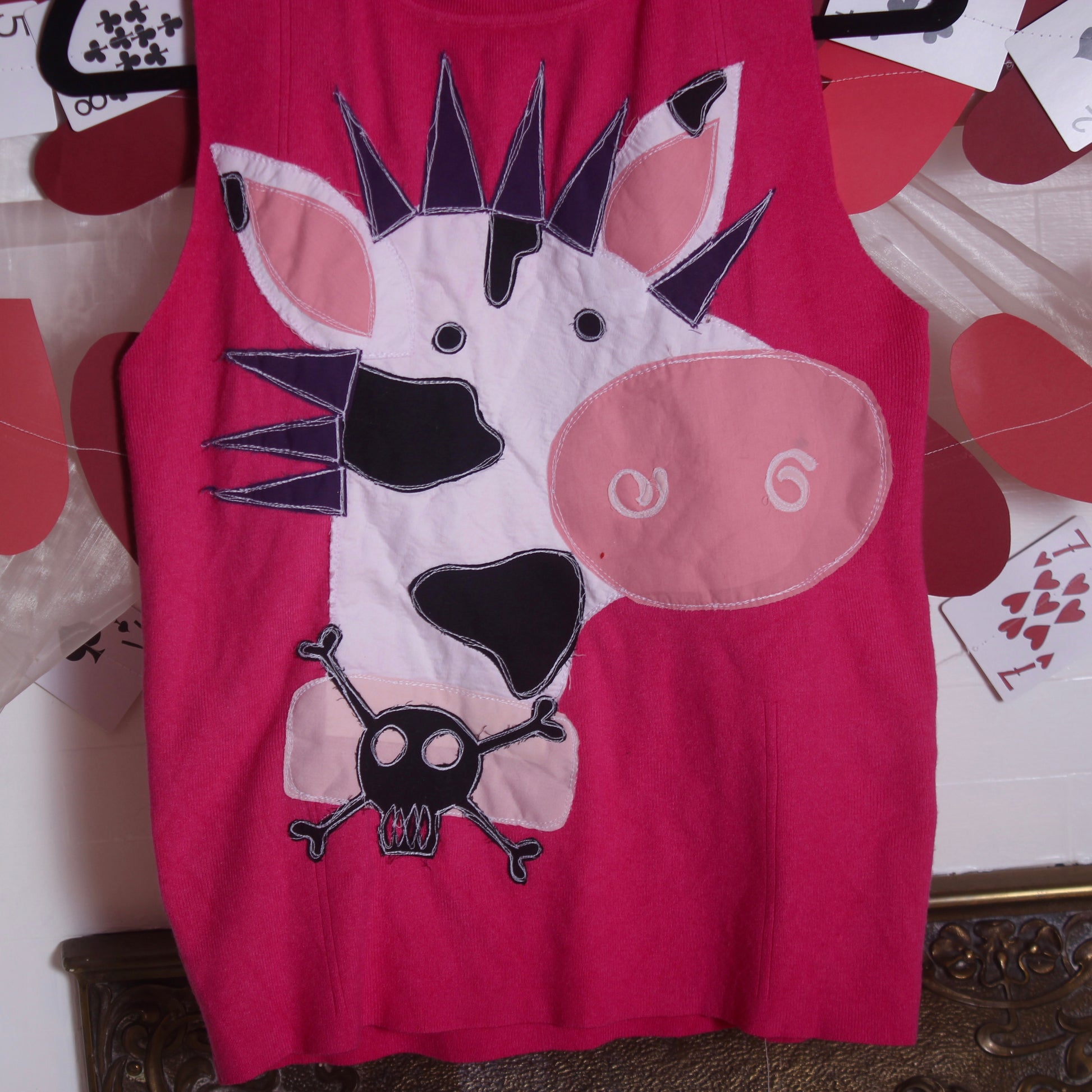 Punk cow turtleneck tank(medium) - Magg's Rags 