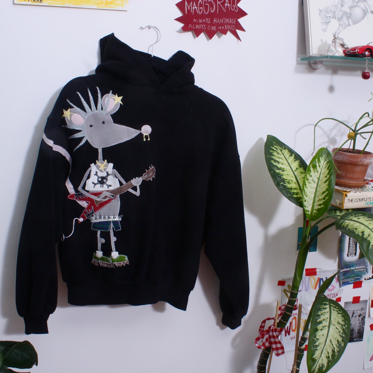 Rock n’ roll rat hoodie(small)