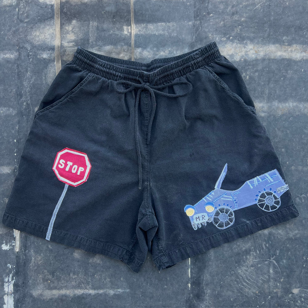 Car & stop sign shorts(medium)