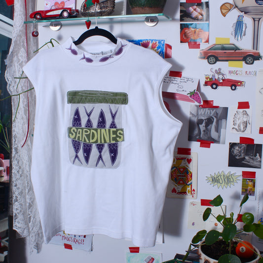 Sardines mockneck tank(XXL)