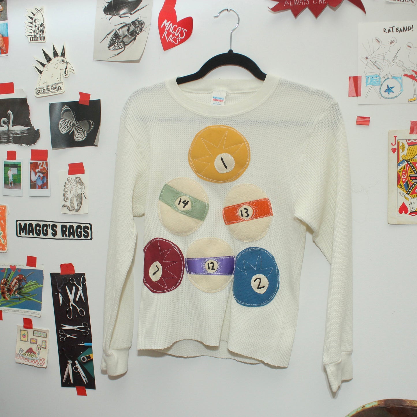 Billiards waffle long sleeve(small)