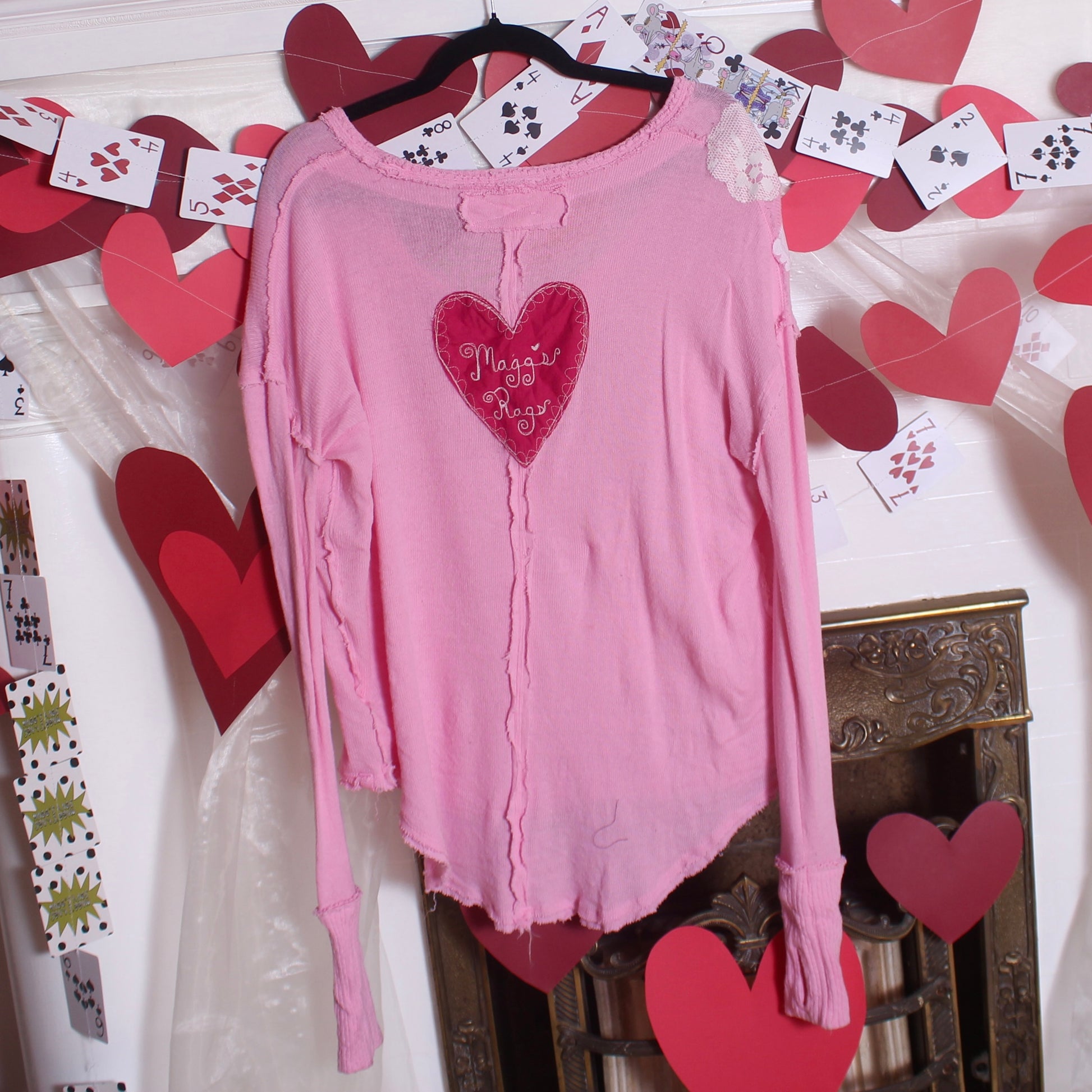 Bunnies n’ hearts thermal(medium) - Magg's Rags 