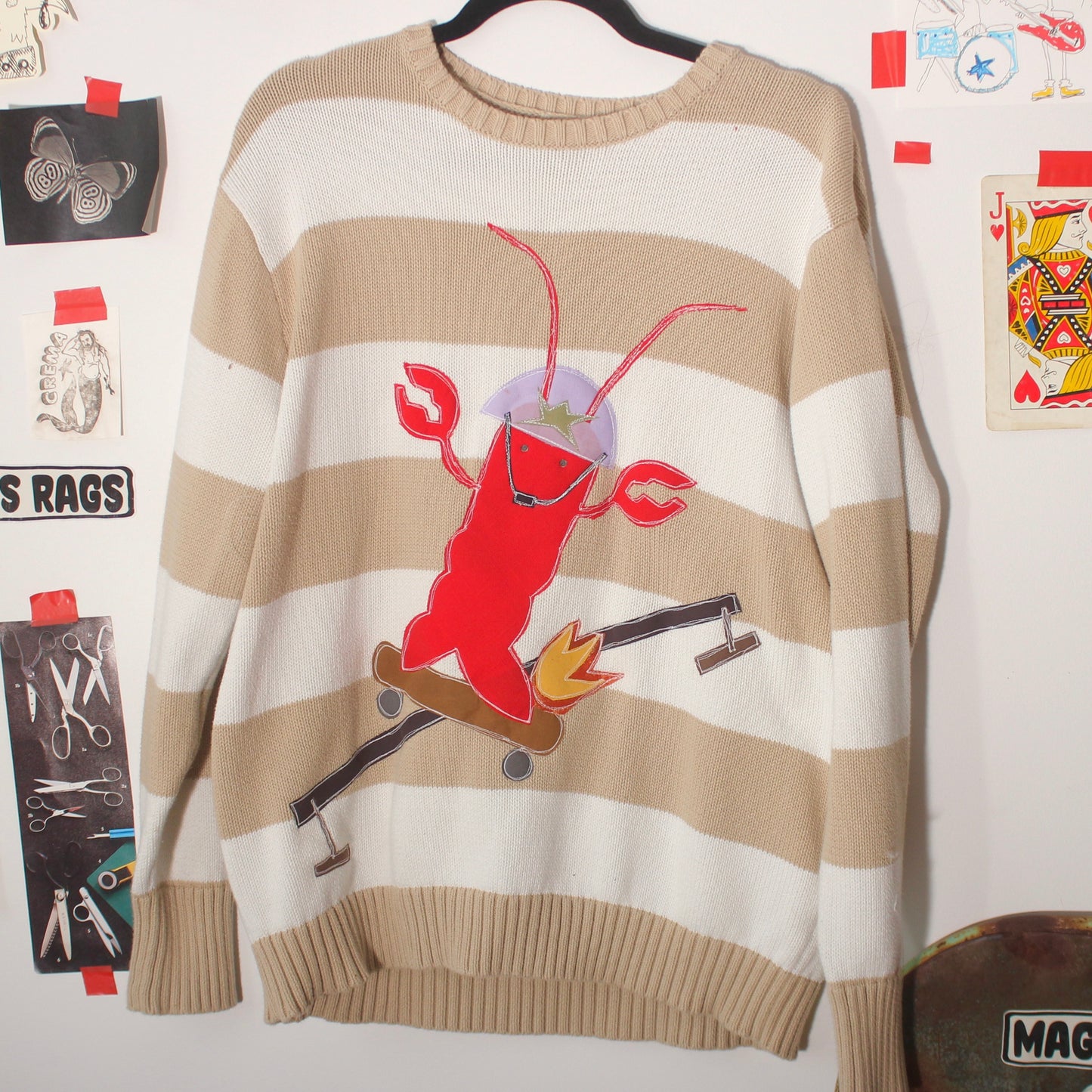 Grinding skater lobster sweater(XL)