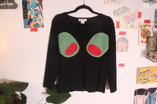 Olive (•)(•)’s split front sweater(medium)