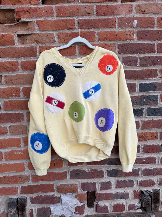 Billiards butter yellow sweater(small)