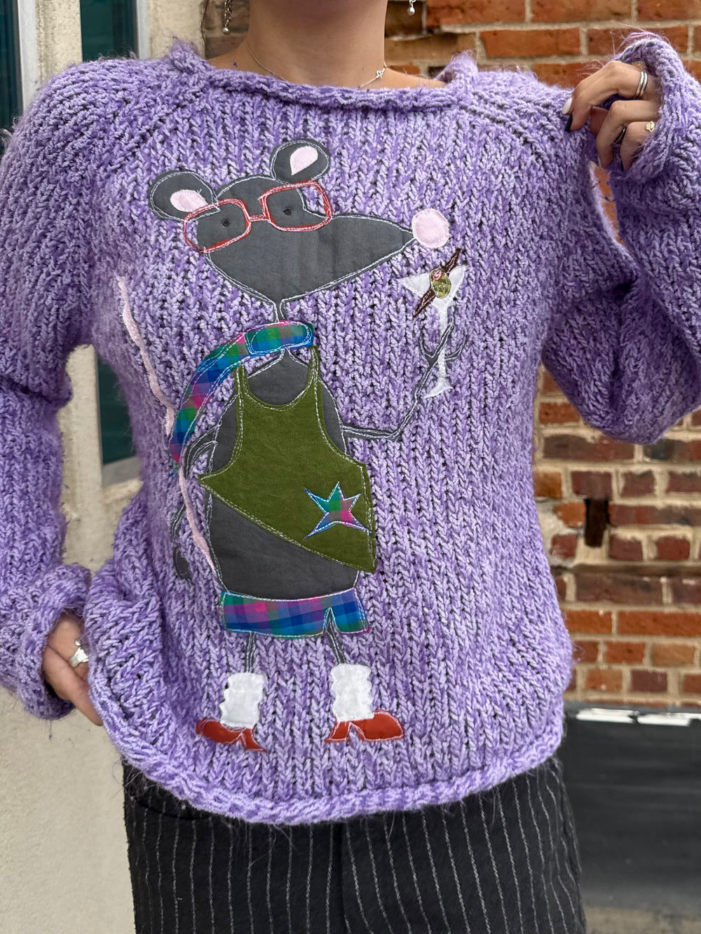 Sassy martini rat sweater(medium)