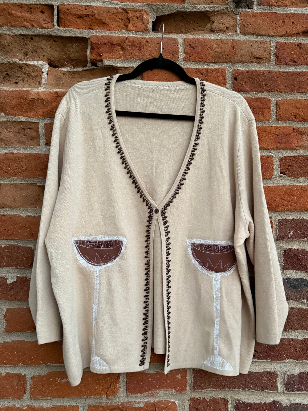 Espresso martini x2 split front sweater(XL)