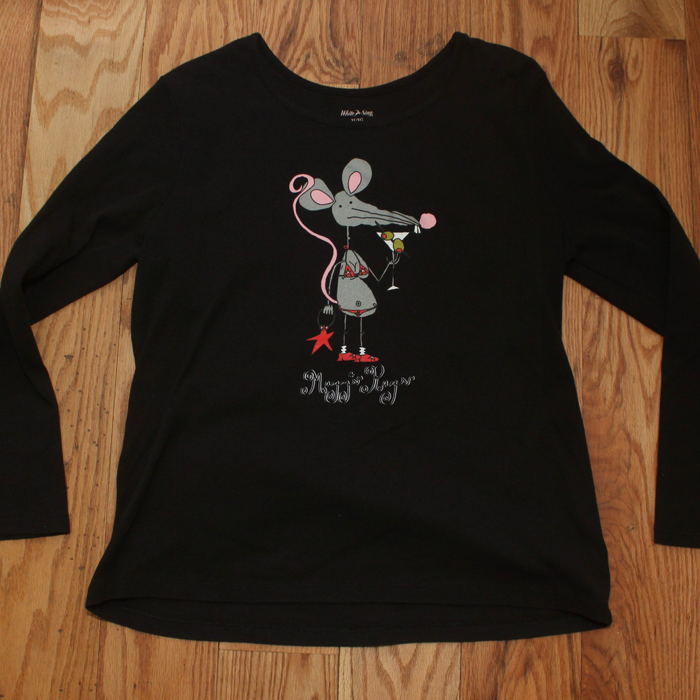 Martini rat front n’ back long sleeve tee