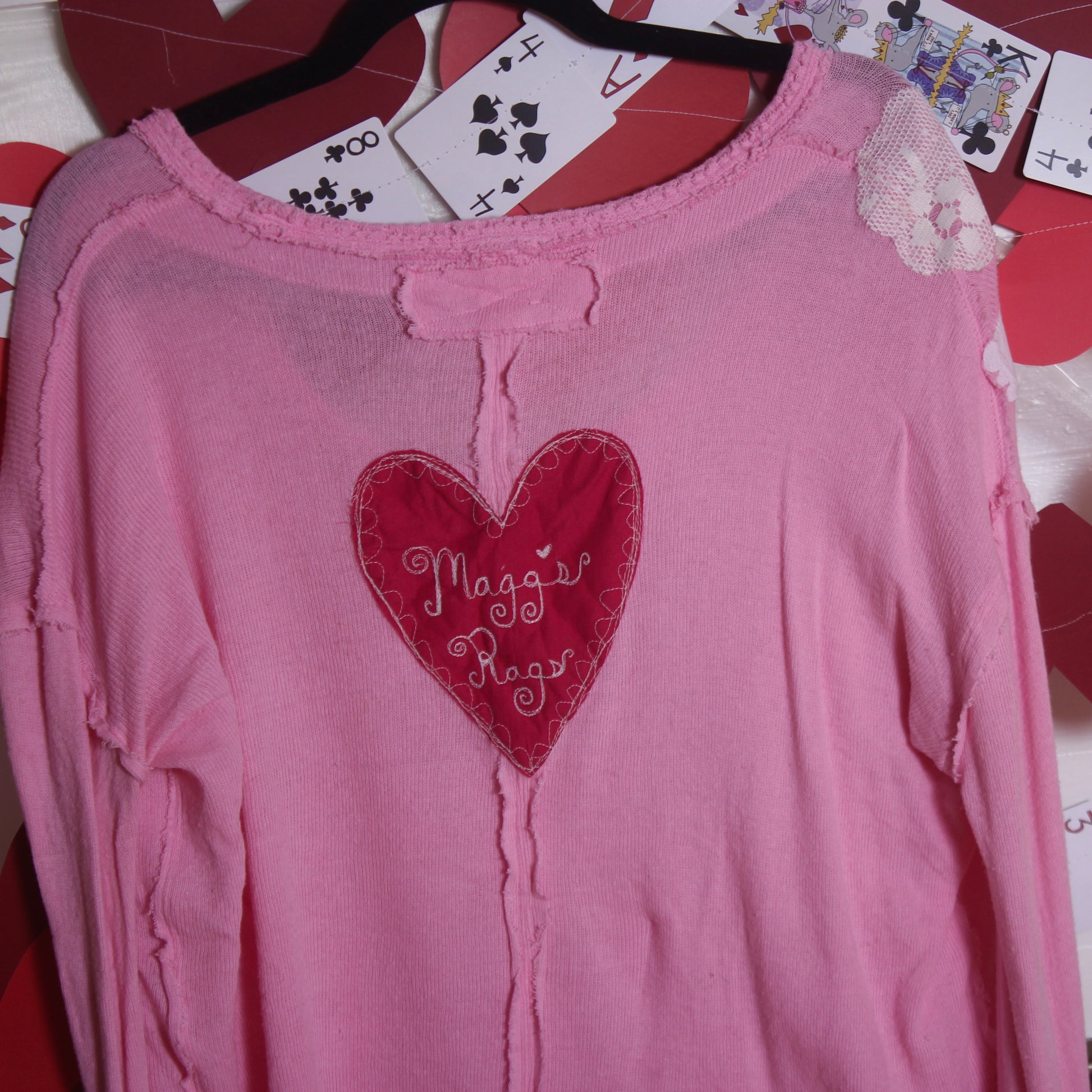 Bunnies n’ hearts thermal(medium) - Magg's Rags 
