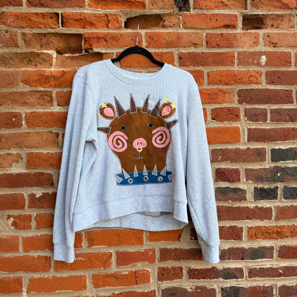Punk bear waffle tee(medium)