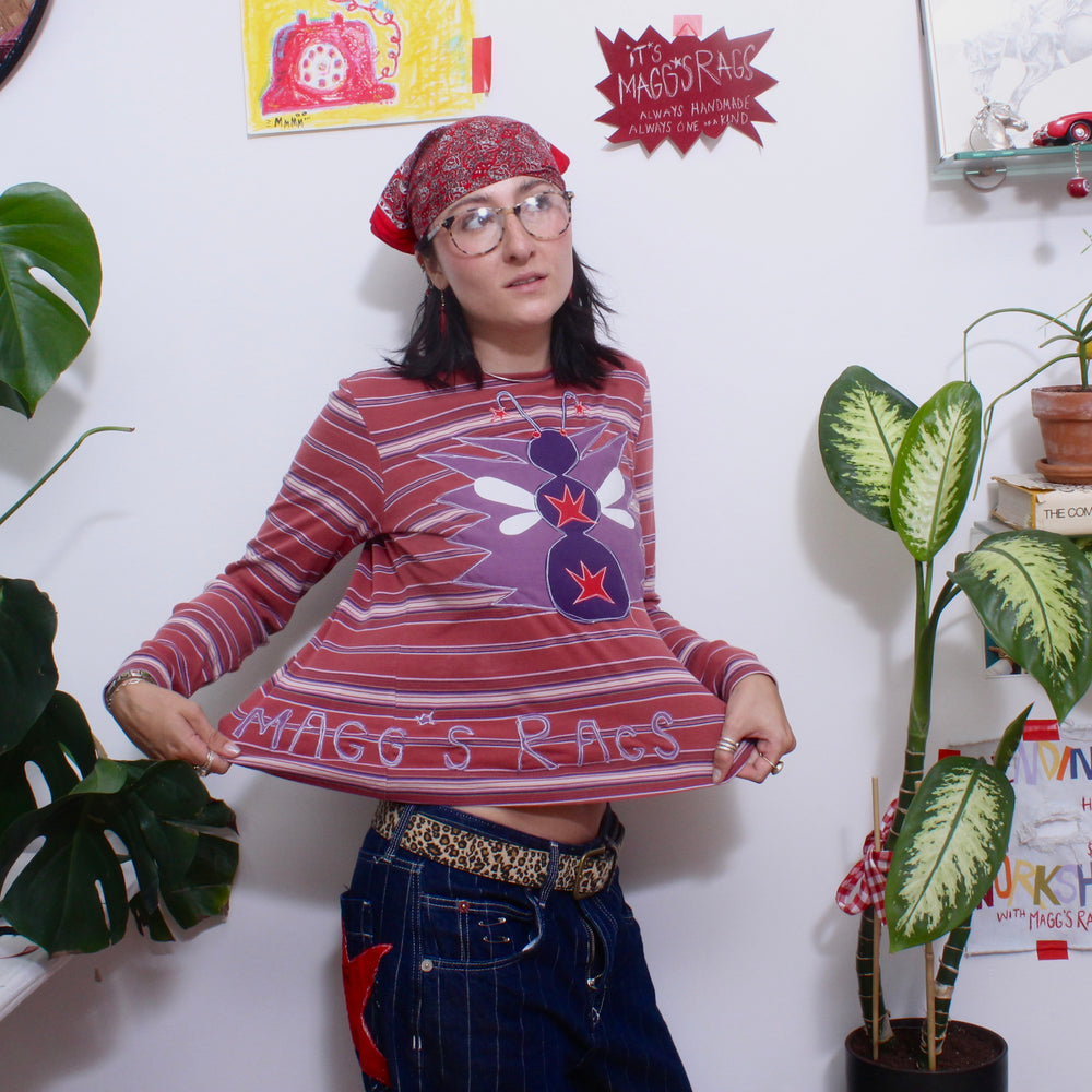Magg’s Rags bug graphic tee(S/M)