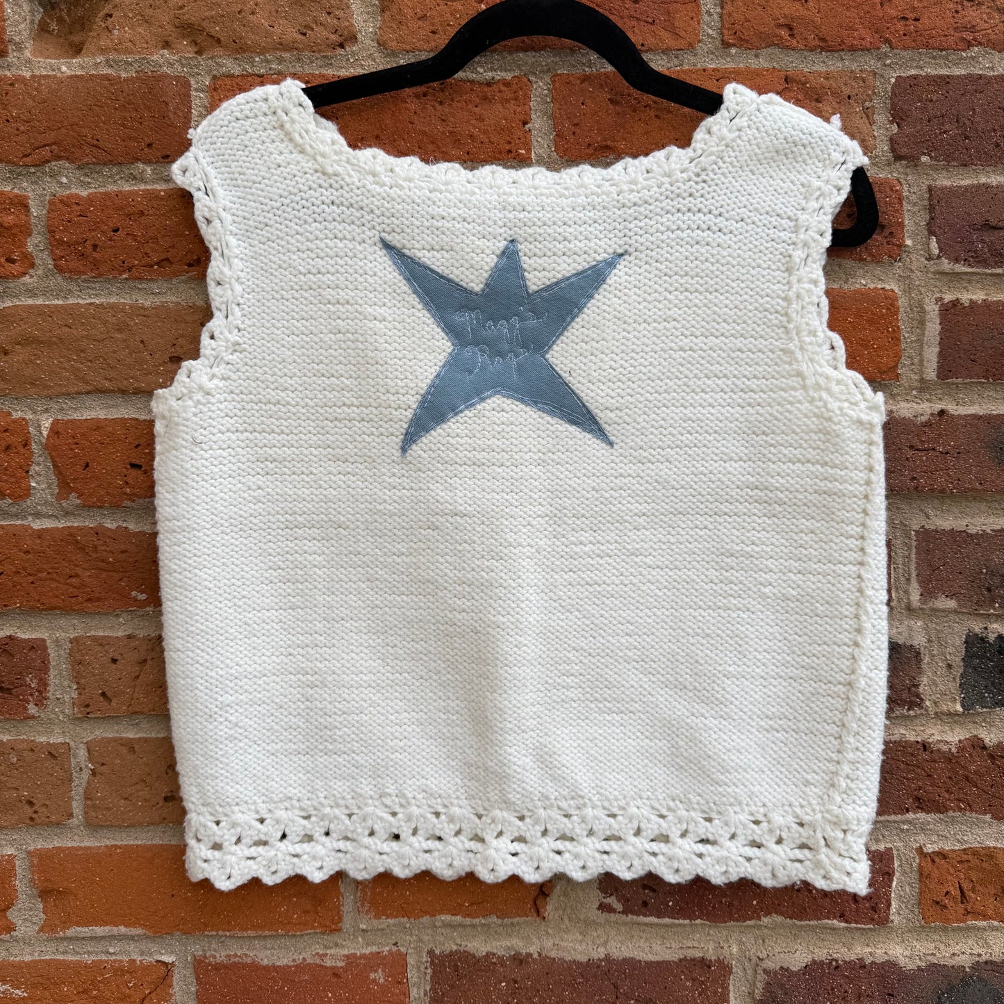 Hand knit butterfly sweater(small)