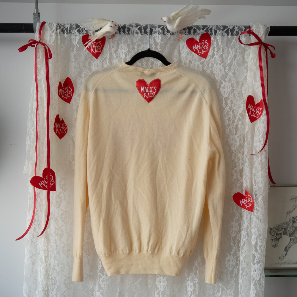 Cream crustacean cardigan (xl)