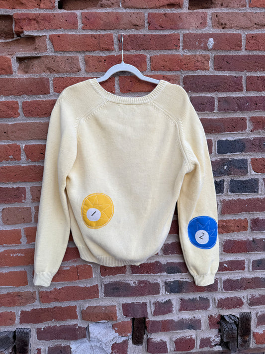 Billiards butter yellow sweater(small)