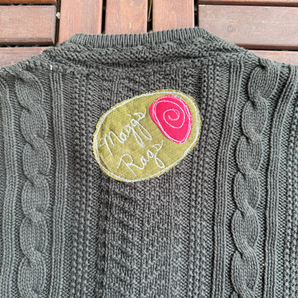 
                      
                        Split front olive cardigan(medium)
                      
                    