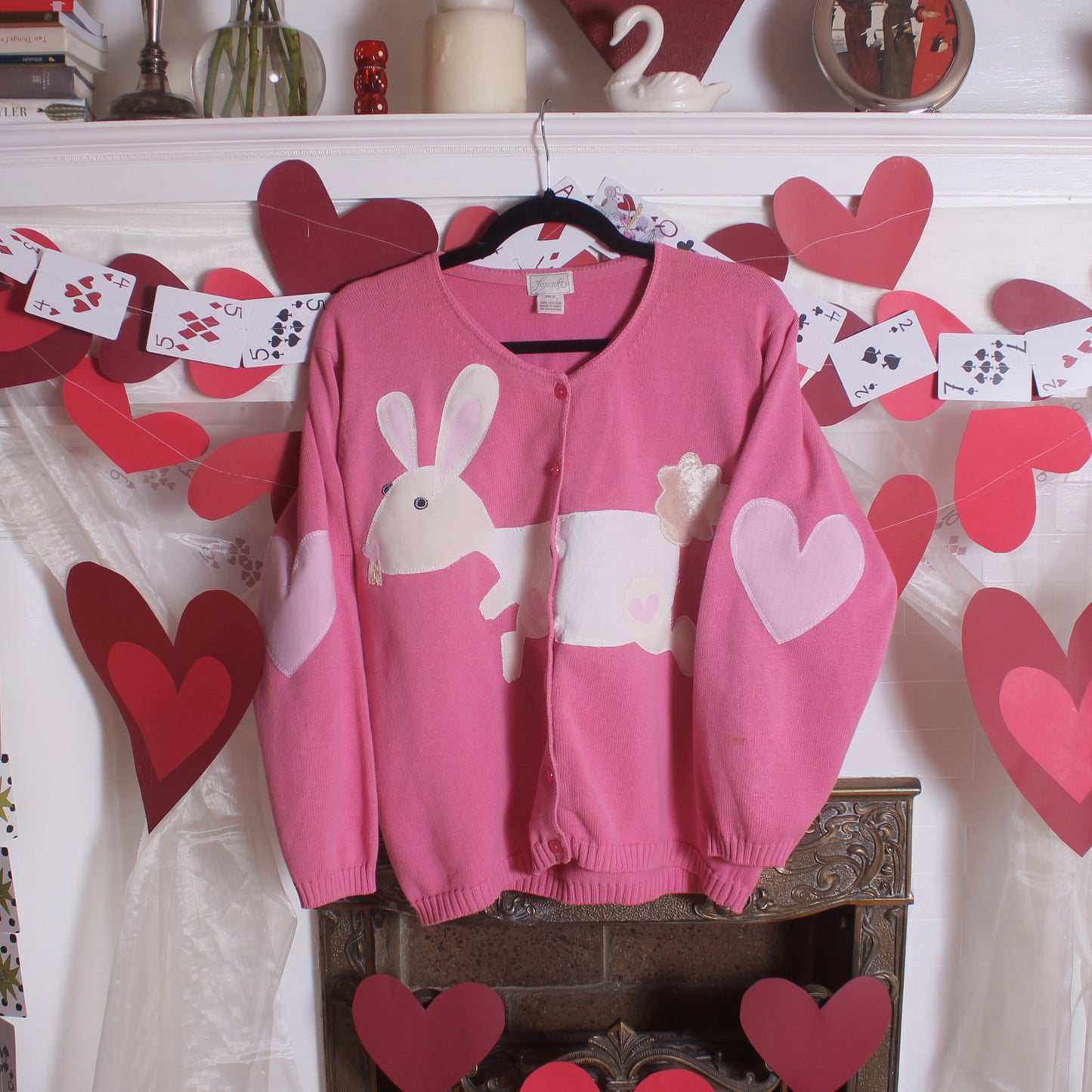 Split front rabbit cardigan(XL) - Magg's Rags 